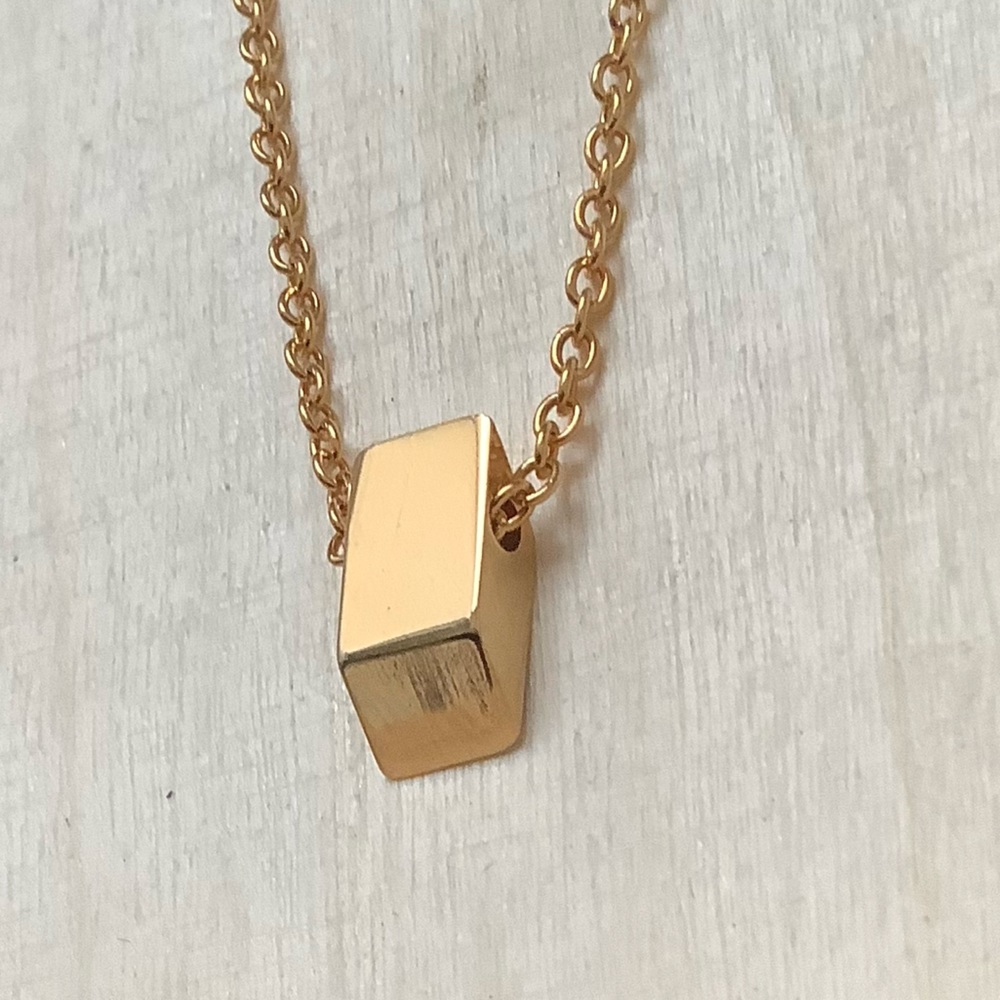 new Vintage trapezoid minimalist charm pendant necklace